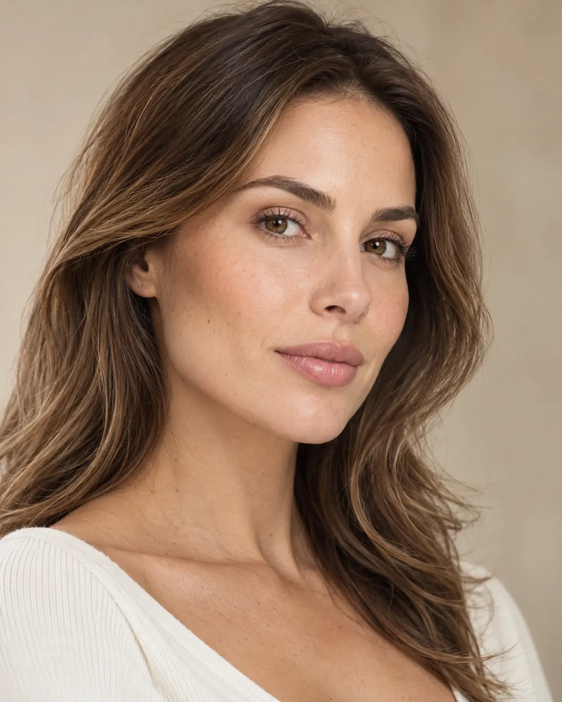 Woman with naturally defined lips for lip filler treatment in Hallandale Beach.